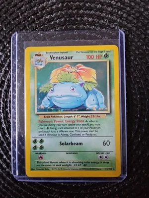 1999 Pokémon TCG Venusaur Base Set Holo Unlimited Rare Card 15/102  - Image 1 of 4