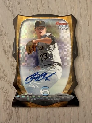 Gerrit Cole 2013 Bowman TOP 100 Prospects Die Cut Xfractor Auto 24/24 #BTP6 - Image 1 of 4