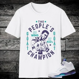 Jordan 5 Grape Sneaker Match Shirt, Ice Grape Emerald Green White Black - Picture 1 of 2