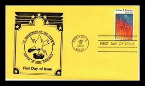 DR JIM STAMPS US COVER SCIENCE & INDUSTRY FDC DEPT OF INTERIOR COAL RESEARCH - Picture 1 of 2
