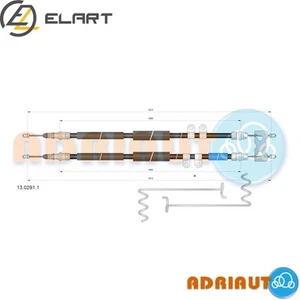 CABLE PARKING BRAKE 13.0291.1 FOR FORD TOURNEOCONNECT RWPC/RWPD/RWPB/RWPA 1.8L - Picture 1 of 6