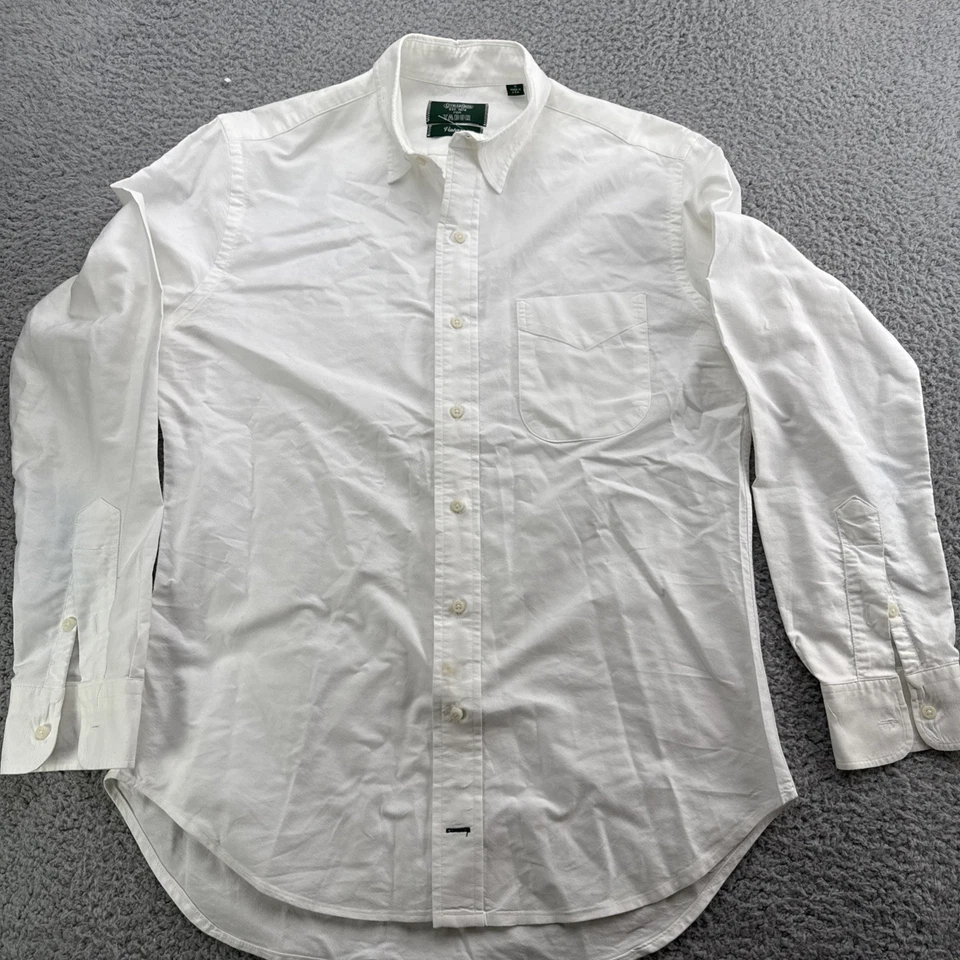 Camisa de vestir Gitman Bros for Tabor para hombre mediana L/S blanca algodón abotonada Foto 1 de 4