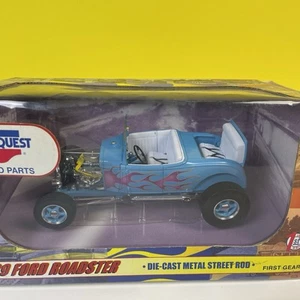 First Gear BLUE '29 1929 FORD ROADSTER Car Quest Auto Parts Diecast 1:24 in Box - Picture 1 of 6