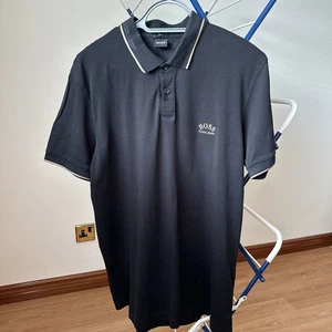 Men’s Hugo Boss Slim Fit Black Polo Shirt XL - Picture 1 of 4