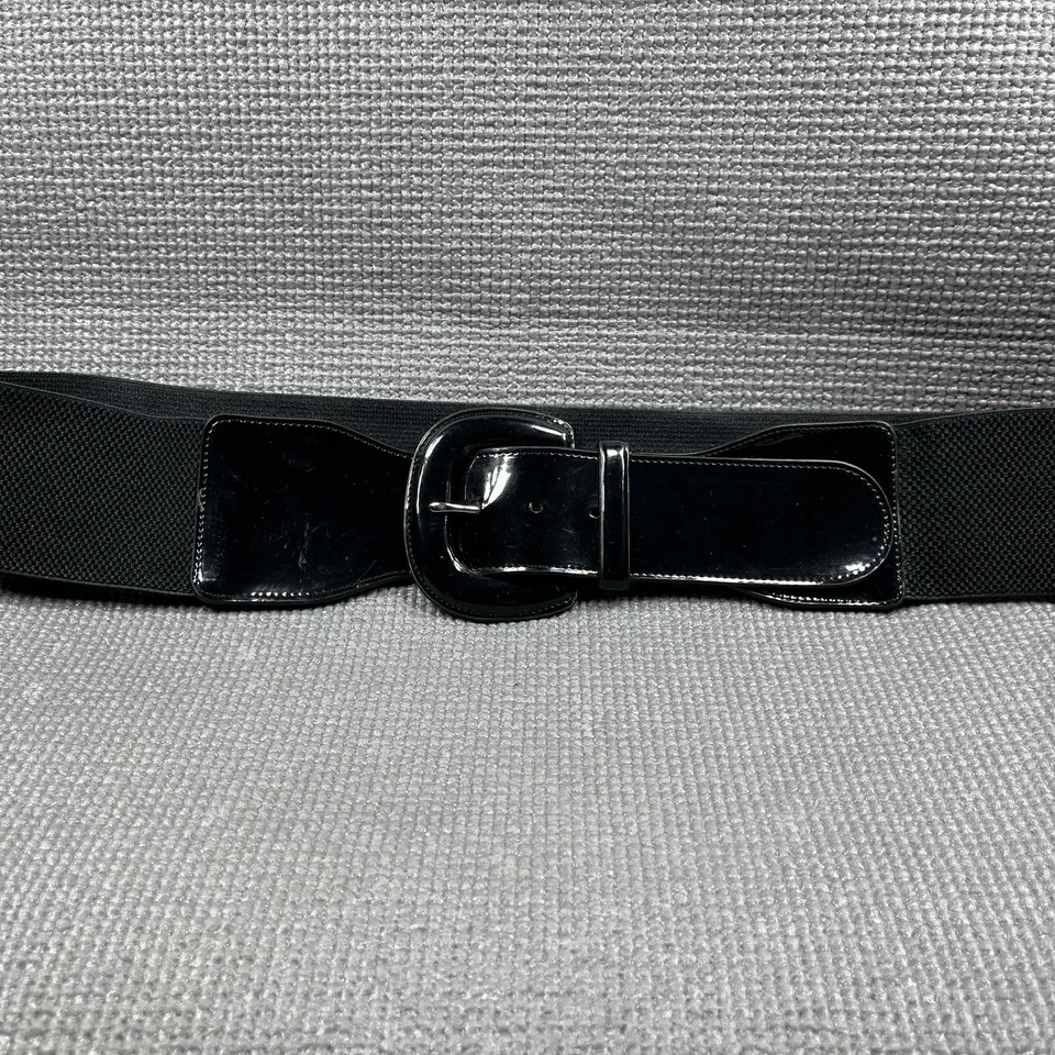 Lauren Ralph Lauren Belt Women Size XL Black Stretch Casual Patent Leather - Image 1 of 4