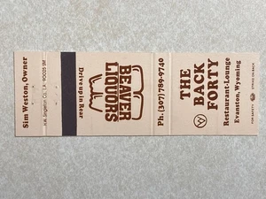 AJ562 Vintage Matchbook Cover The Back Forty Restaurant Evanston Wyoming WY - Picture 1 of 2