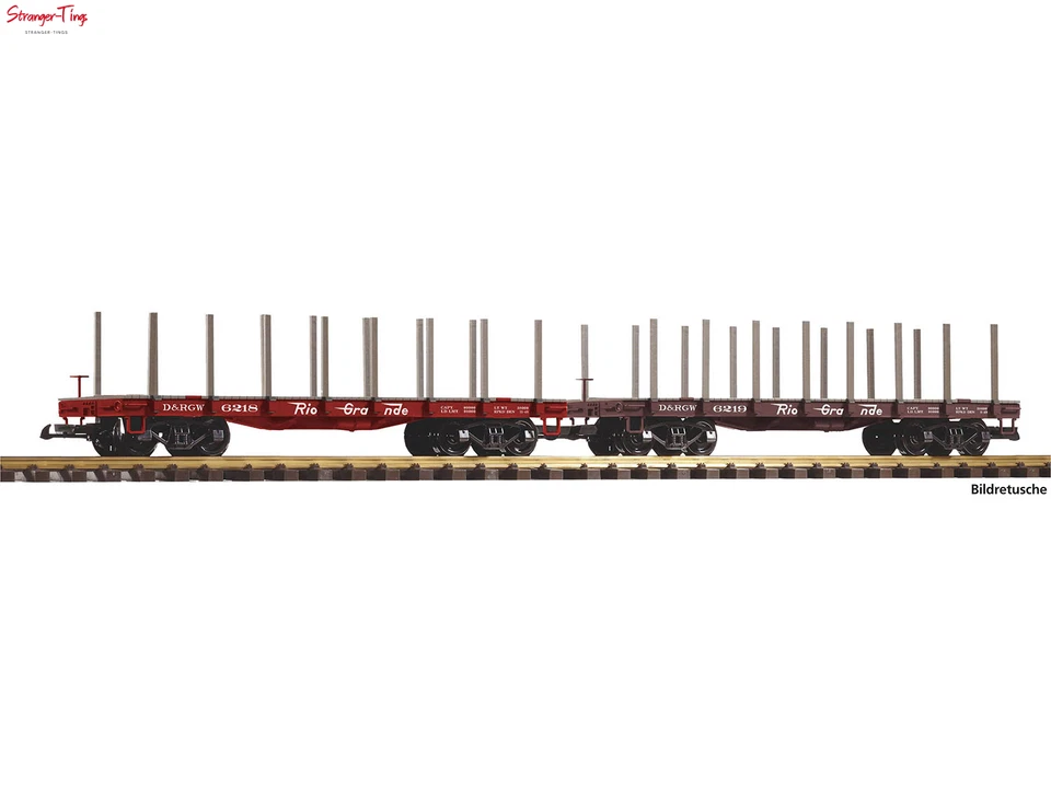 Piko D&RGW Bogie Flat Wagon Set (2) G Gauge - Image 1 of 1