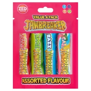 Value 4 Pack JAWBREAKER Strawberry, Sour Apple, Blue Razz and Tropical Assorted - Picture 1 of 2