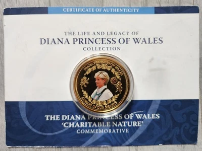Lady Di Medaille - Prinzessin Diana, Princess of Wales, Gold Münze, England - Bild 1 von 3