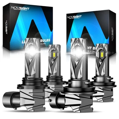 H11 9005 LED Headlight Bulbs Kit 6500K Cold White 40000LM High/Low Beam NOVSIGHT - Image 1 of 4