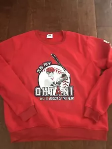 New Anaheim Angels Sweatshirt Shohei Ohtani Rookie of the Year Promo Mens XL - Picture 1 of 5