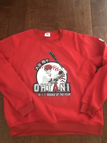 New Anaheim Angels Sweatshirt Shohei Ohtani Rookie of the Year Promo Mens XL Cover
