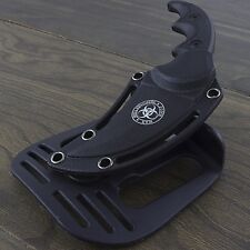 5.75" Zombie War Karambit Boot Knife With Sheath Survival Fixed Blade Skinning