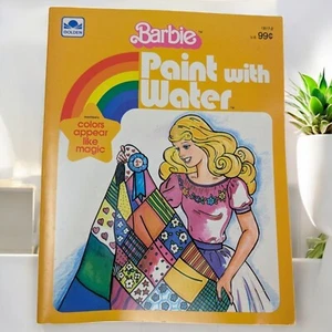 Vintage Barbie Paint With Water Coloring Book 1983 Unused RARE 80s - Picture 1 of 12