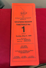 SANTA FE (AT&SF) RY Western Region Employee TT/SSI (1989)