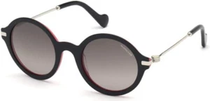 Authentic MONCLER ML0081 05B Shiny Black & Velvet Rose w/Smoke Lens Sunglasses - Picture 1 of 7