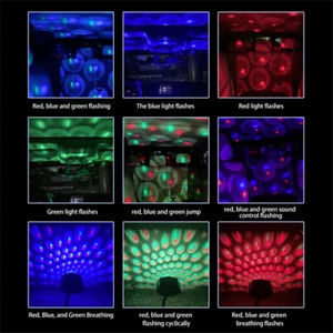 USB LED Party Lights Mini Disco Ball LED Small Magic Ball Sound Control DJ Stage - Picture 1 of 20