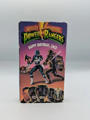 Vintage 1993 Mighty Morphin Power Rangers Happy Birthday Zack VHS Tape 25 Min - Image 1 of 4