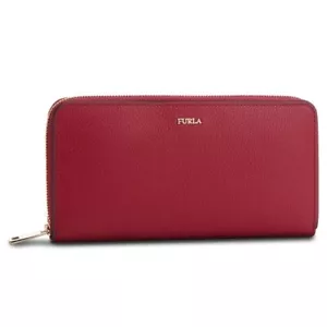 Furla Babylon XL Zip Around Slim Wallet in Ciliegia (Cherry) new in box with bag - Picture 1 of 5