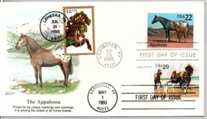 #2158 APPALOOSA #2979 CAROSUEL HORSE, #2758 HARNESS RACING COMBO FDC NAKANO - Picture 1 of 1