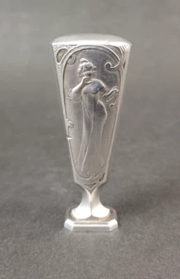 Jugendstil  Petschaft in 800er Silber sign. Blanchot Frankreich um 1900 - Bild 1 von 4