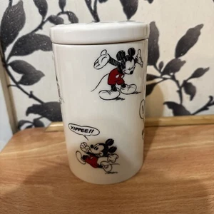 Rare Disneyland Paris Mickey Mouse Ceramic Cookie Spice Jar Canister - Picture 1 of 8