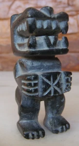ESCULTURA SUDAMÉRICA PIEDRA tallada maya o azteca jaguar estatuilla - Imagen 1 de 24