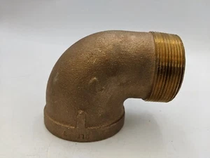 FNW Low Lead Compliant Bronze 90Deg Elbow Street Fitting 2" NPT Threaded M F - Picture 1 of 10