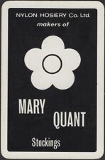 Playing Cards Single Card Old Vintage * MARY QUANT STOCKINGS Fashion Advertising
