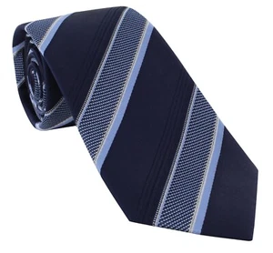 Large Textured Block Stripe Silk Tie - Picture 1 of 18