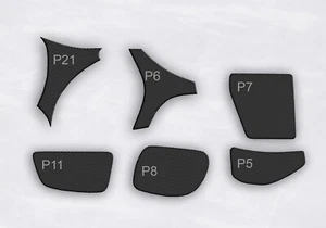 Universal GT Wing Carbon Fibre Spoiler Side Plates, for Performance, Body Kit v8 - Picture 1 of 11