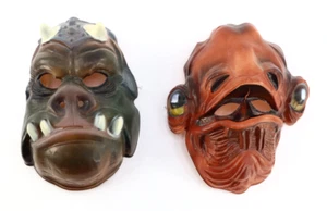 Lotto Halloween Vintage Star Wars Guardia Gamorreana e Ammiraglio Maschera Ackbar 1983 - Foto 1 di 17