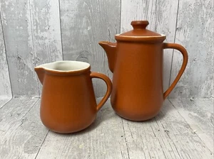 Honiton Pottery Burnt Orange / Rust Coffee Pot and Jug - Picture 1 of 19