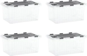 Bolsa de almacenamiento con tapa con bisagras Superio de 19 cuartos, contenedor de almacenamiento apilable, paquete de 4 - Imagen 1 de 7