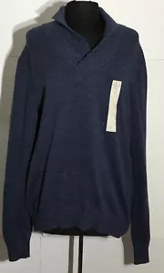 Maglione St. Johns Bay uomo taglia L blu navy pullover manica lunga nuovo - Foto 1 di 5
