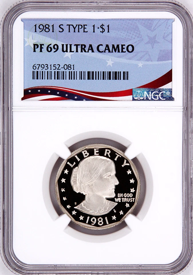 1981-S Type 1 Proof Anthony Dollar, Graded PF69UC by NGC - Image 1 of 4