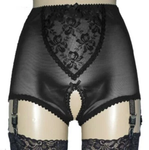 Damen Blumen Spitze Sexy Strumpfgürtel Hohe Taille Elastisch Strapse 6Schnallen/ - Bild 1 von 14