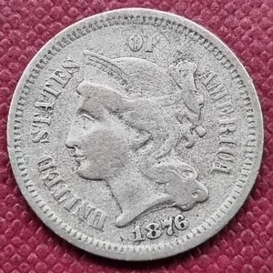 1876 Three Cent Nickel 3c Better Grade #53886 - Picture 1 of 2