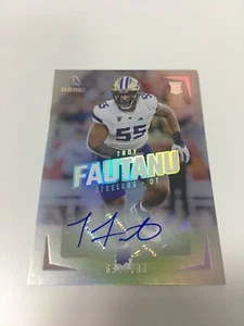 2024 Panini Luminance TROY FAUTANU Rookie Holo Auto RC Steelers /700 - Picture 1 of 2