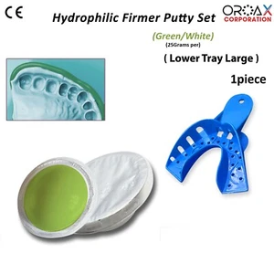 Dental Impression Teeth Hydrophilic Firmer Putty Lower Large Silicone Mold Tray - Picture 1 of 3