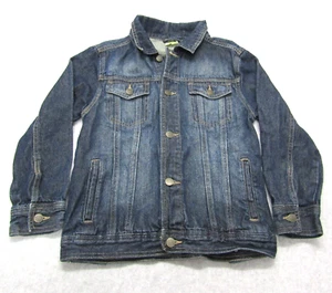 Crazy 8 Boys Denim Tucker Jacket Size M Blue Long Sleeve Cotton Outwear Preppy - Picture 1 of 9