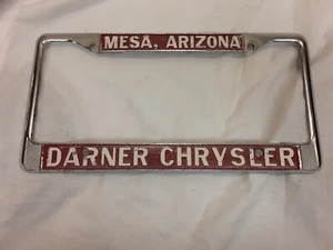 Mesa Darner Chrysler, Arizona, Car Dealership Metal License Plate Frame - Picture 1 of 3