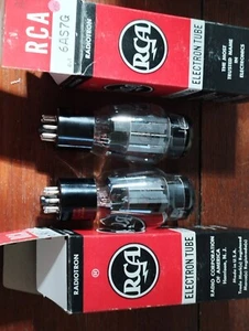 Paire (2) Tubes 6AS7G RCA Neufs Stock NOS - Foto 1 di 11