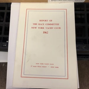 Report of The Race Committee New York Yacht Club 1962 Vintage Yachting Boating - Imagen 1 de 1
