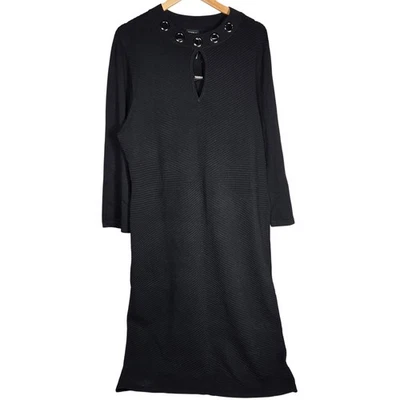 Torrid черный ребристый на колене свитер втулка платье с длинным рукавом размер 3 22 24 - Изображение 1 из 4