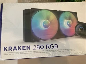 NZXT RL-KR280-B1 280 mm RGB Kraken CPU Liquid Cooler Black - Photo 1/10