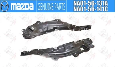 Mazda OEM Front set Inner Fender Liner Mud Guard NA01-56-131A NA01-56-141C - Image 1 of 4