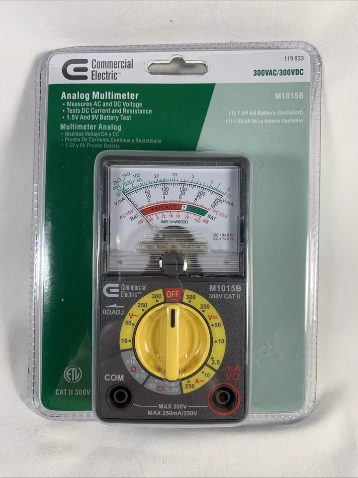 Commercial Electric Analogue Multimeter Voltage Model M1015B