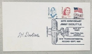 James Jimmy Doolittle Signed Autographed First Day Cover JSA WW2 Raiders 2 - Picture 1 of 2