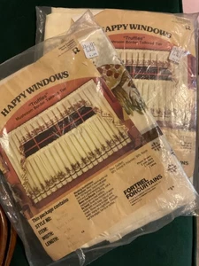 Vintage 70er Jahre Pilz Bordüre maßgeschneiderte Stufen Paar Happy Fenster Vorhänge 2 Sets - Bild 1 von 6